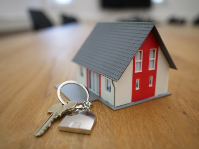 Small toy house and house keys